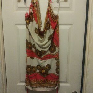 Draped Neck Halter Mini Club Dress